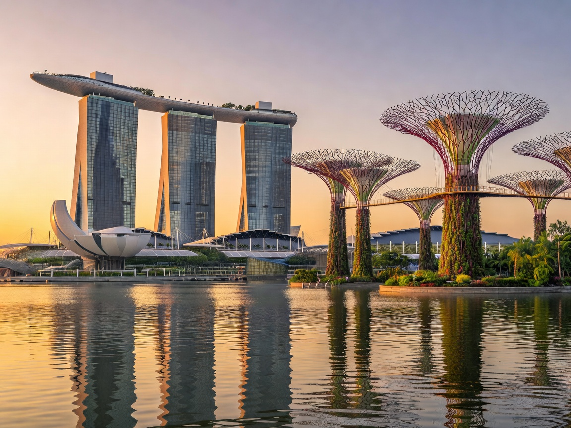 Singapore Marina Bay Sands and Supertree Grove