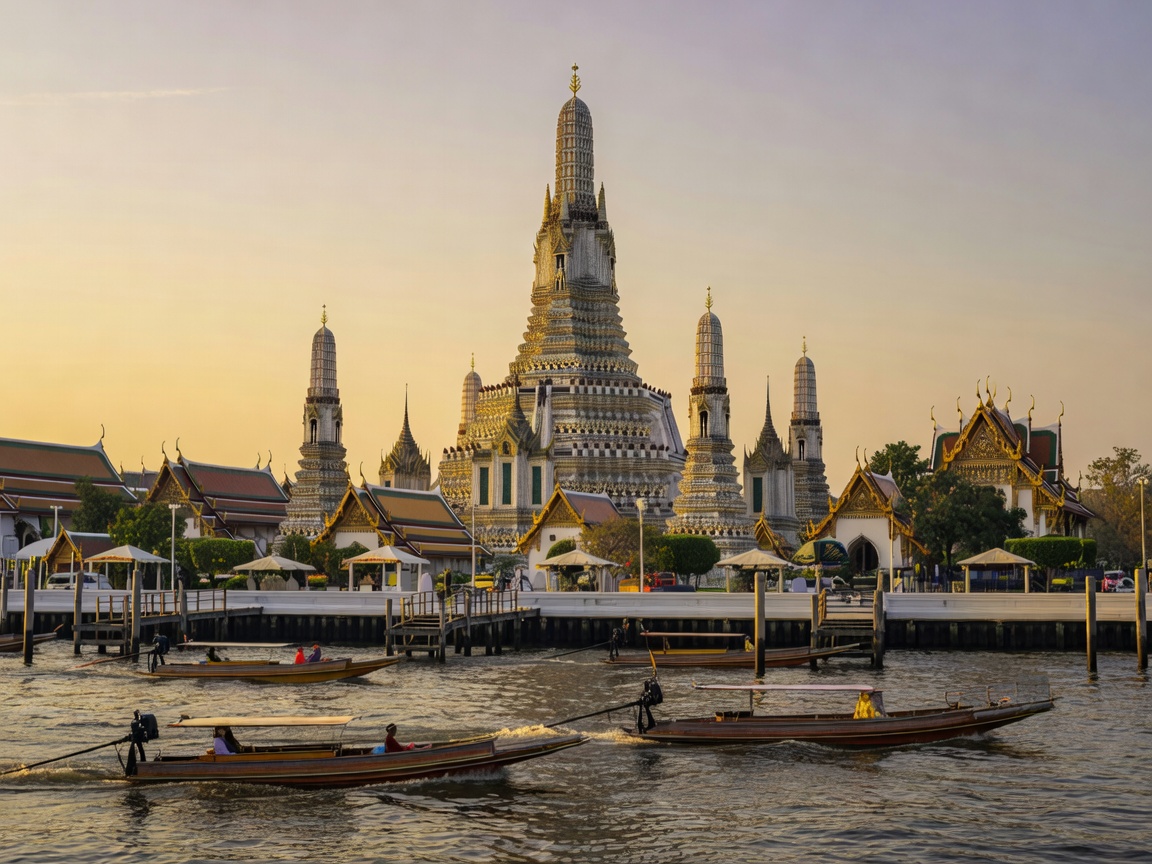Wat Arun riverside temple in Bangkok Thailand